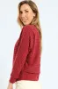 Dolman Sleeve Ribbed Top - Bright Red sold by Edgars