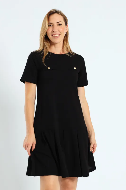 Box Pleated Hem Shift Dress sold by Edgars