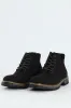Lace Up Worker Boot - Black sold by Edgars