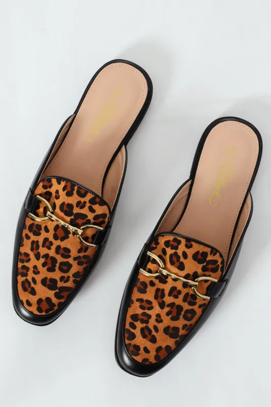 Baylee 1 Closed Toe Mule Push In - Animal Print sold by Edgars 