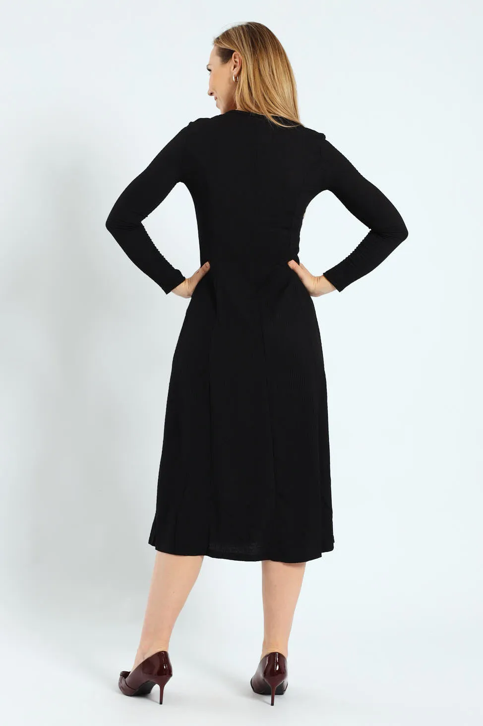 Fit & Flare Panelled Knit Midi Dresses sold by Edgars product image thumbnail 4