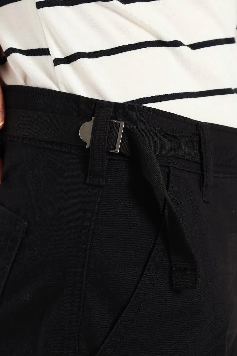 Twill Utility Wideleg Pants With Waist Tape Detail - Black sold by Edgars product image thumbnail 2