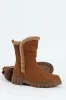 Kiera Fur Lined Mid Calf Lug Sole Boot - Tan sold by Edgars