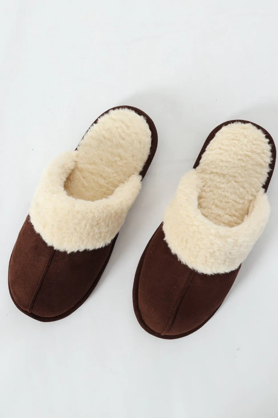 Aaron Fur Lined Slipper - Brown sold by Edgars