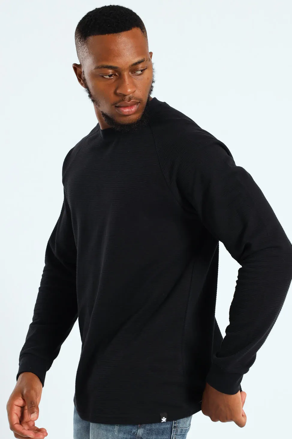 Raglan Sleeve Waffle Tee - Black sold by Edgars product image thumbnail 2