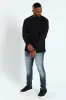 Raglan Sleeve Waffle Tee - Black sold by Edgars