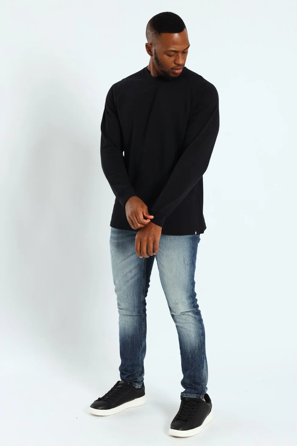 Raglan Sleeve Waffle Tee - Black sold by Edgars product image thumbnail 4