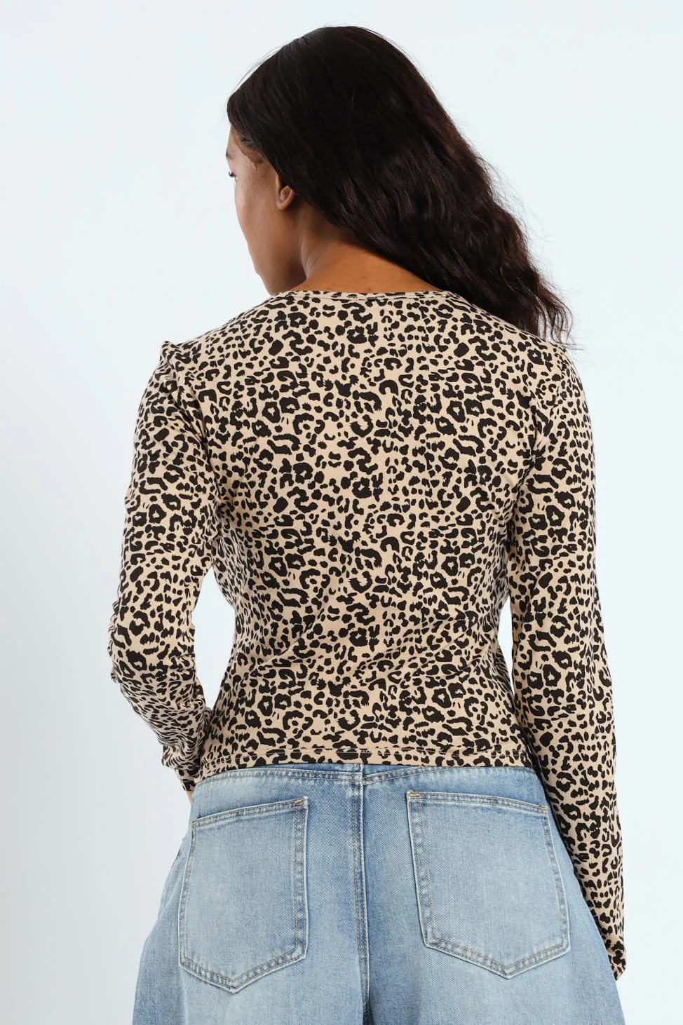 Leopard Crew Top - Stone sold by Edgars product image thumbnail 3