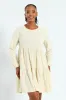 Puff Sleeve Corduroy Tiered Mini Dress sold by Edgars