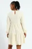 Puff Sleeve Corduroy Tiered Mini Dress sold by Edgars