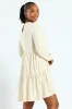 Puff Sleeve Corduroy Tiered Mini Dress sold by Edgars