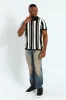 Striped Textured Knit Golfer - Ecru sold by Edgars