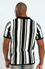 Striped Textured Knit Golfer - Ecru sold by Edgars