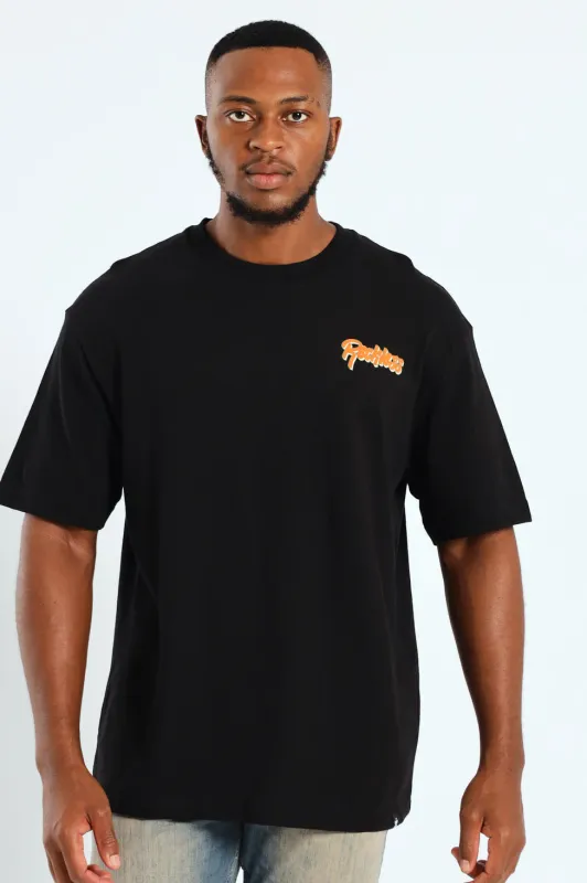 Oversized Reckless Front & Back Tee - Black sold by Edgars