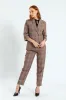 Tartan Check Tapered Leg Pants - Brown sold by Edgars