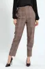 Tartan Check Tapered Leg Pants - Brown sold by Edgars