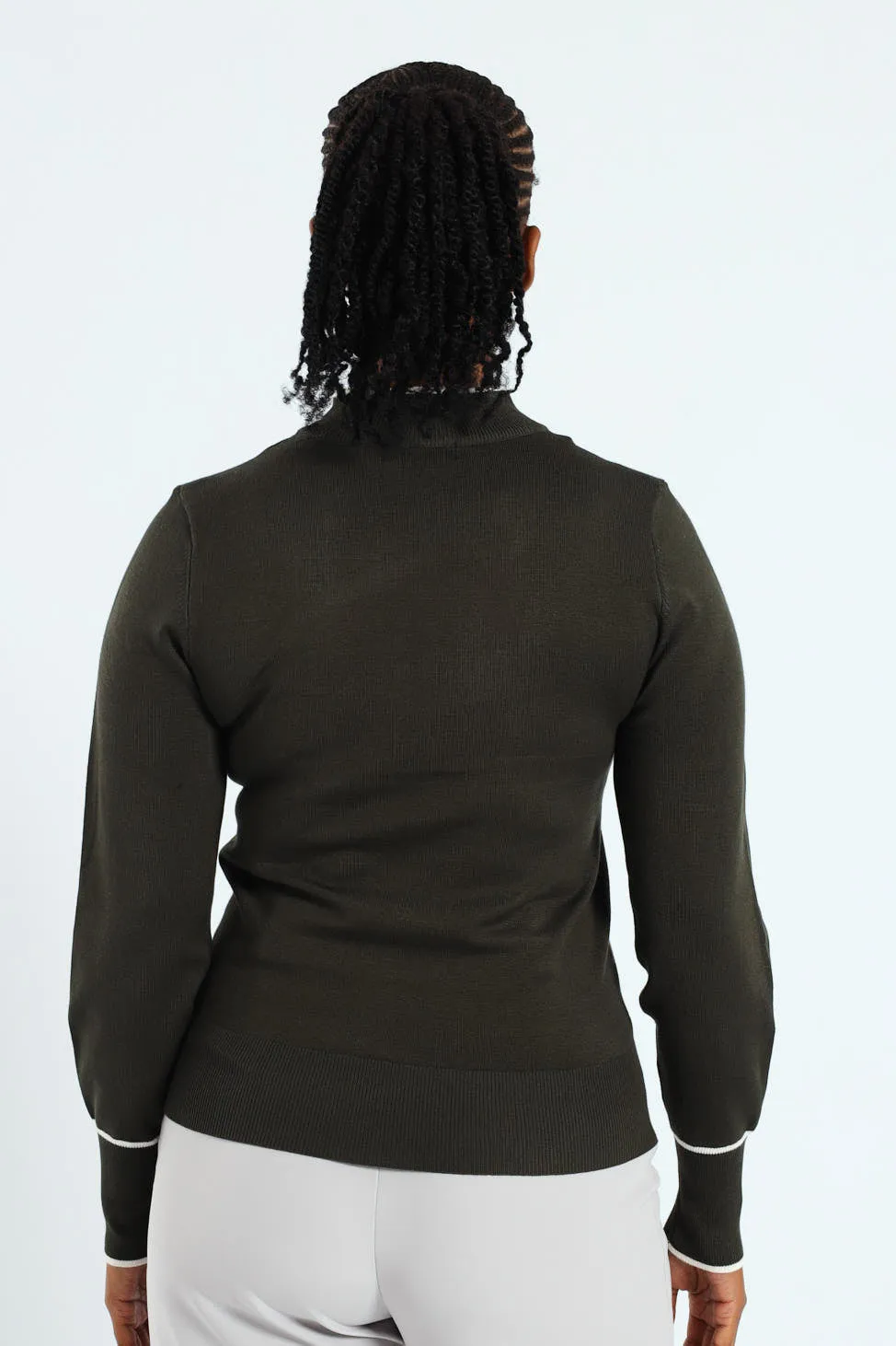 Turtleneck Tipped Pullover - Olive sold by Edgars product image thumbnail 3