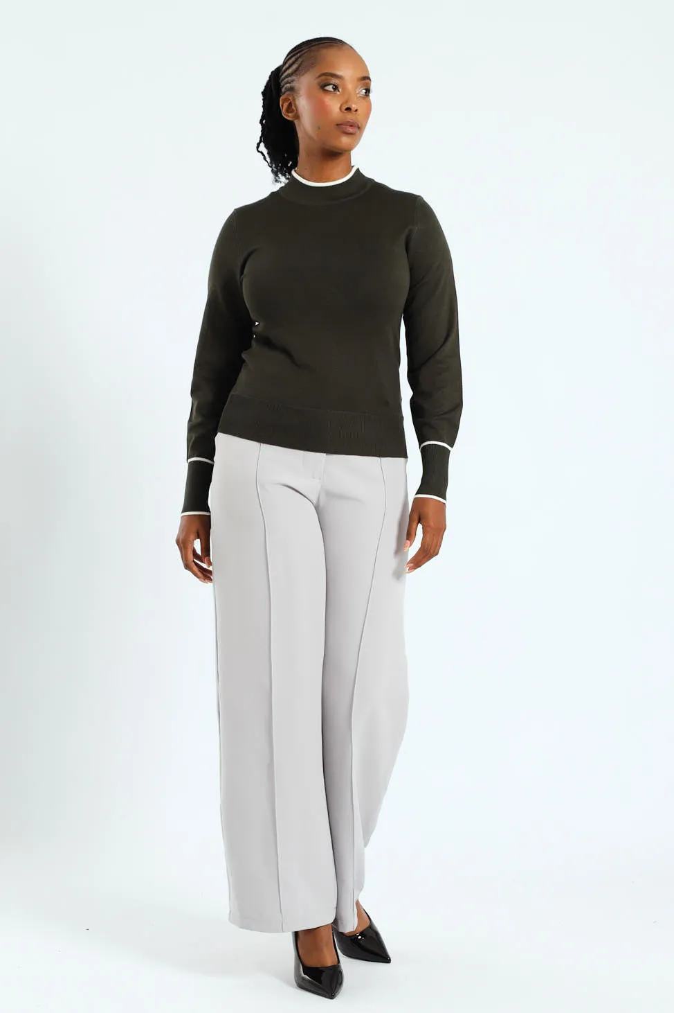 Turtleneck Tipped Pullover - Olive sold by Edgars product image thumbnail 4