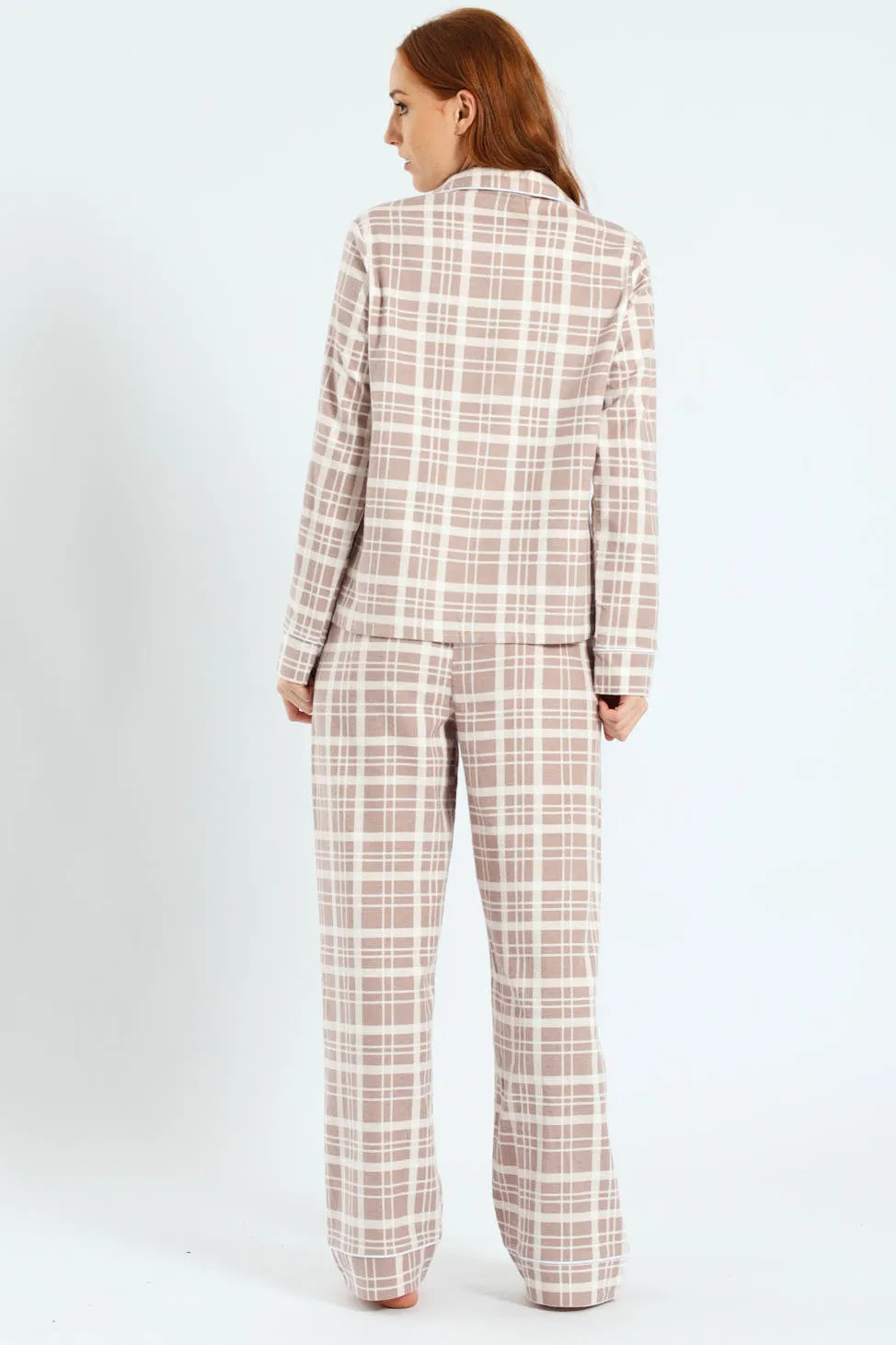 Flannel Check Button Through & Pants Set - Brown sold by Edgars product image thumbnail 4