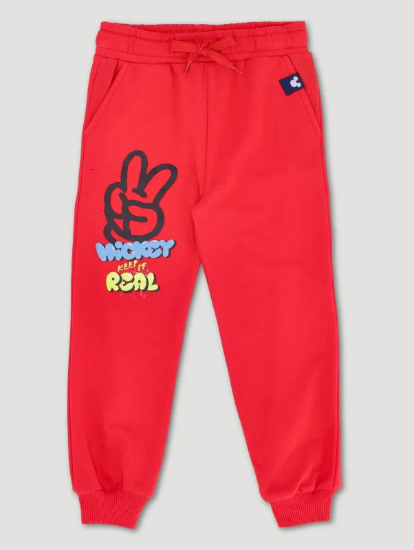 Pre-Boys Mickey Graffiti Jogger - Red sold by Edgars 
