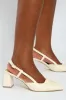 Pointy Block Heel - Off White sold by Edgars 