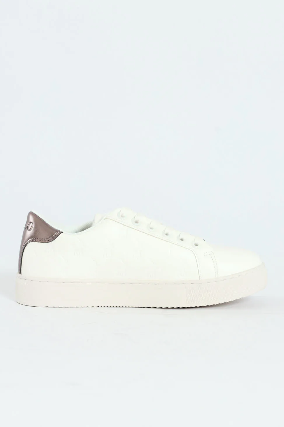 Debossed Monogram Lace Up Sneaker - White sold by Edgars product image thumbnail 2