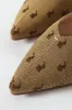 Jacquard Monogram Pointed Toe Pump - Stone sold by Edgars