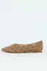 Jacquard Monogram Pointed Toe Pump - Stone sold by Edgars