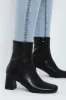 Square Toe Chelsea Boot - Black sold by Edgars