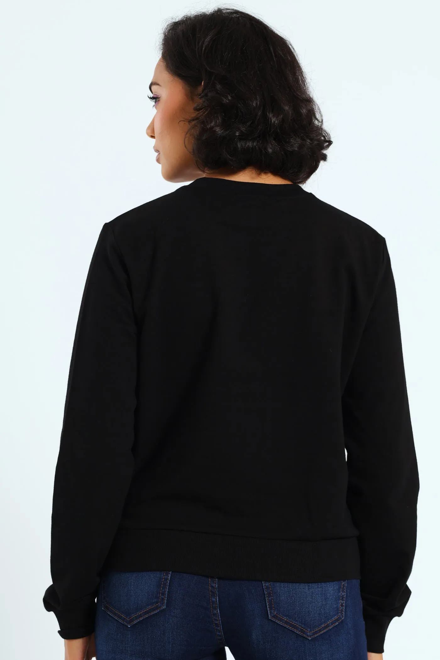 Sequin Embroidered Logo Sweat Top - Black sold by Edgars product image thumbnail 5