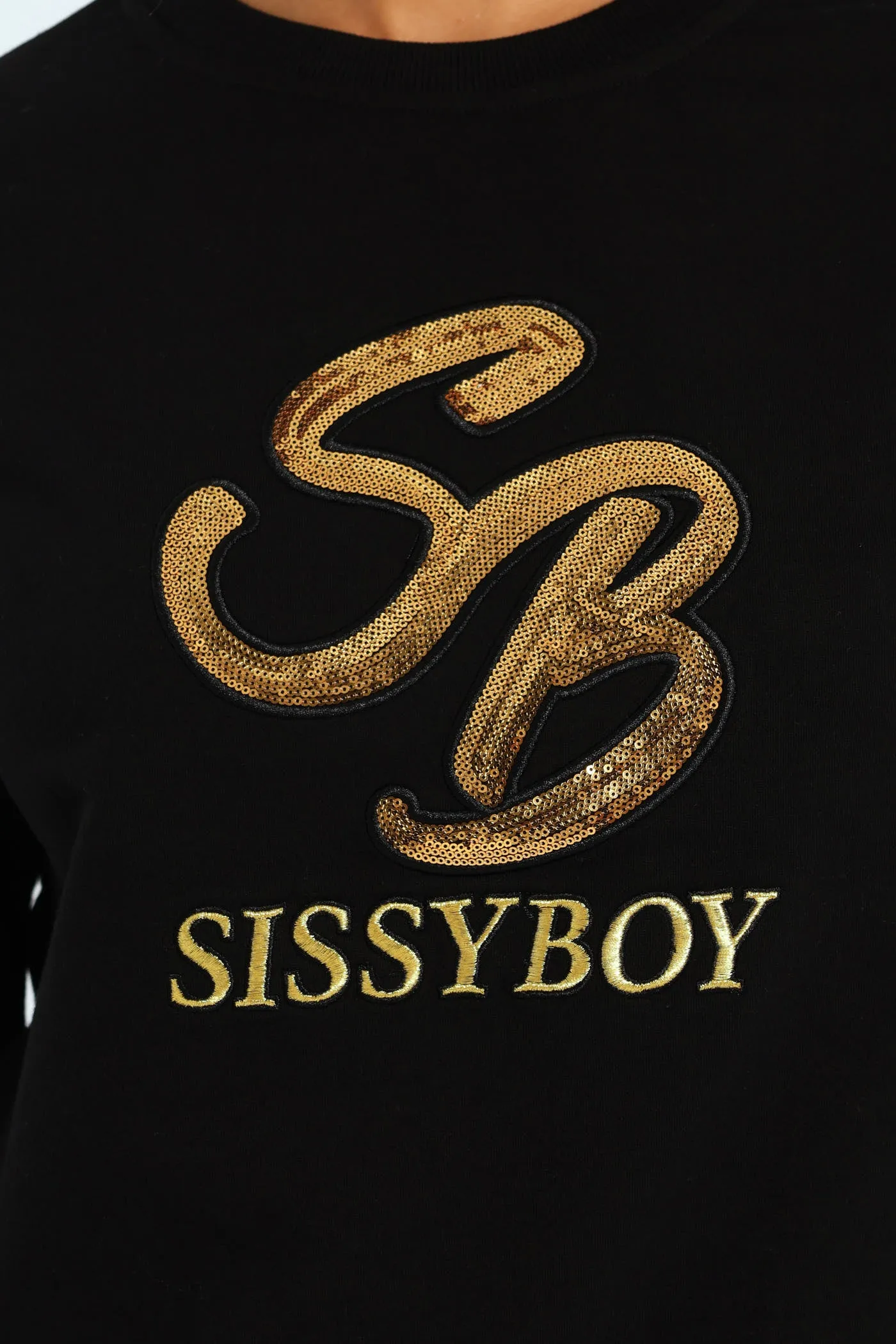 Sequin Embroidered Logo Sweat Top - Black sold by Edgars product image thumbnail 4