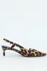 Buckle Pointed Toe Sling Back Heel - Animal Print sold by Edgars