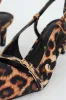 Buckle Pointed Toe Sling Back Heel - Animal Print sold by Edgars