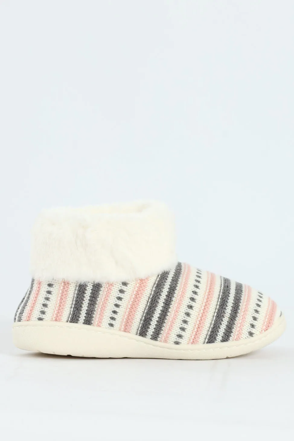 Slipper Bootie With Fur Trim - Cream sold by Edgars product image thumbnail 2