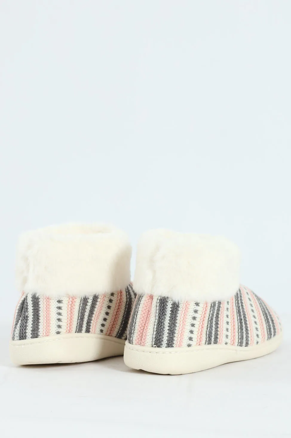 Slipper Bootie With Fur Trim - Cream sold by Edgars product image thumbnail 4