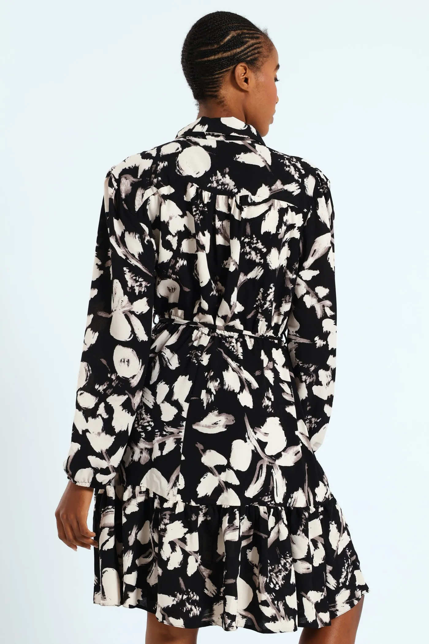 Button Through Monochrome Tiered Tea Dress sold by Edgars product image thumbnail 5