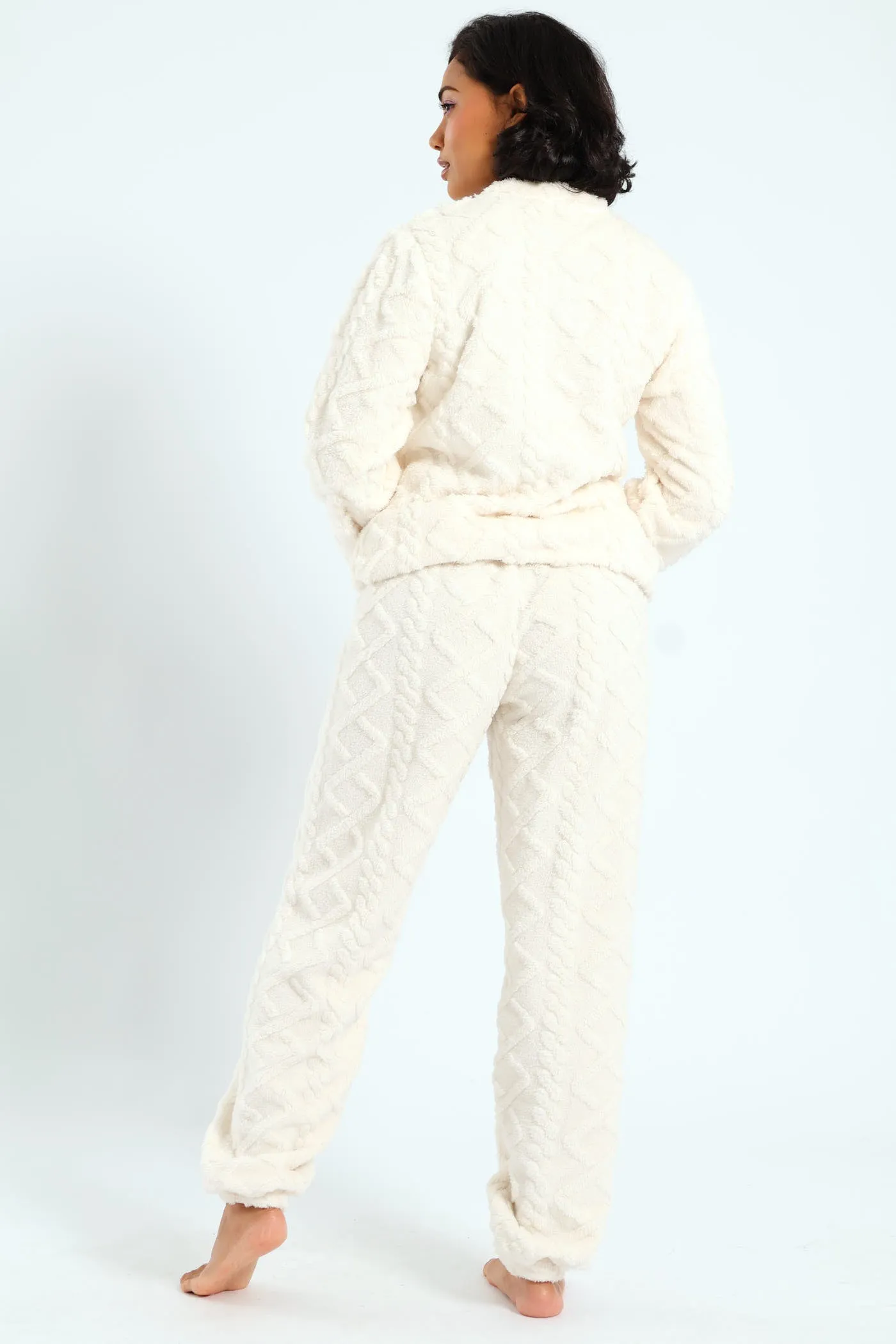 Cable Knit Cosy Jogger Set - White sold by Edgars product image thumbnail 4