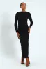 Lettuce Hem Crinkle Knit Top - Black sold by Edgars