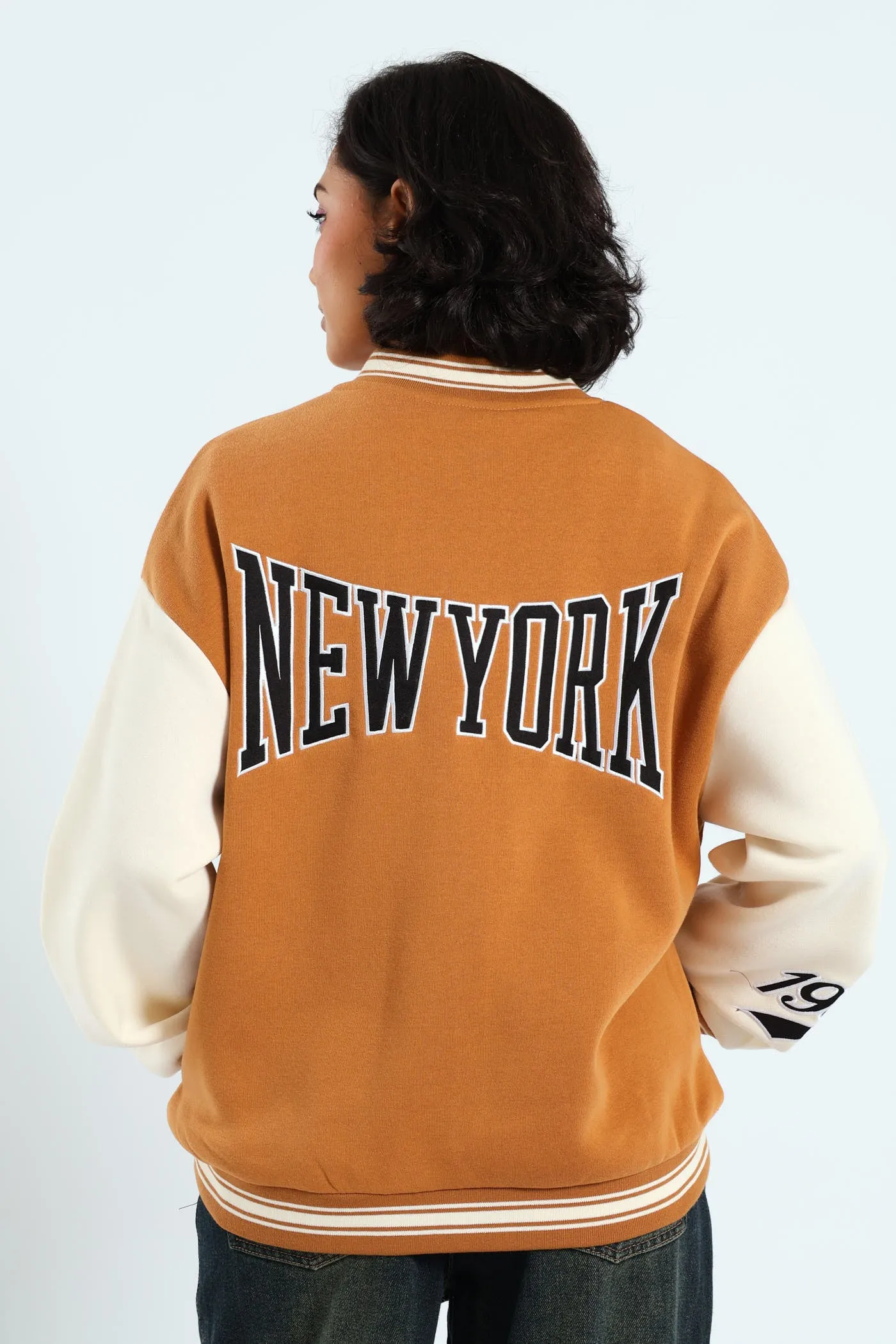 Fleece Baseball Jacket - Tabacco sold by Edgars product image thumbnail 2