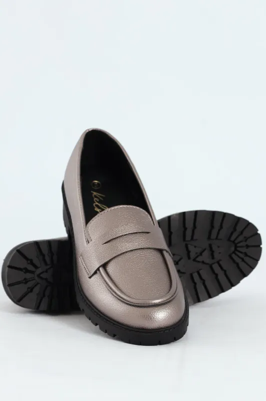 Chunky Loafer - Pewter sold by Edgars