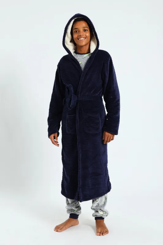 Boys Embossed Gown - Navy sold by Edgars 