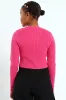 Girls Fine Rib Knitwear - Cerise sold by Edgars