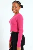 Girls Fine Rib Knitwear - Cerise sold by Edgars