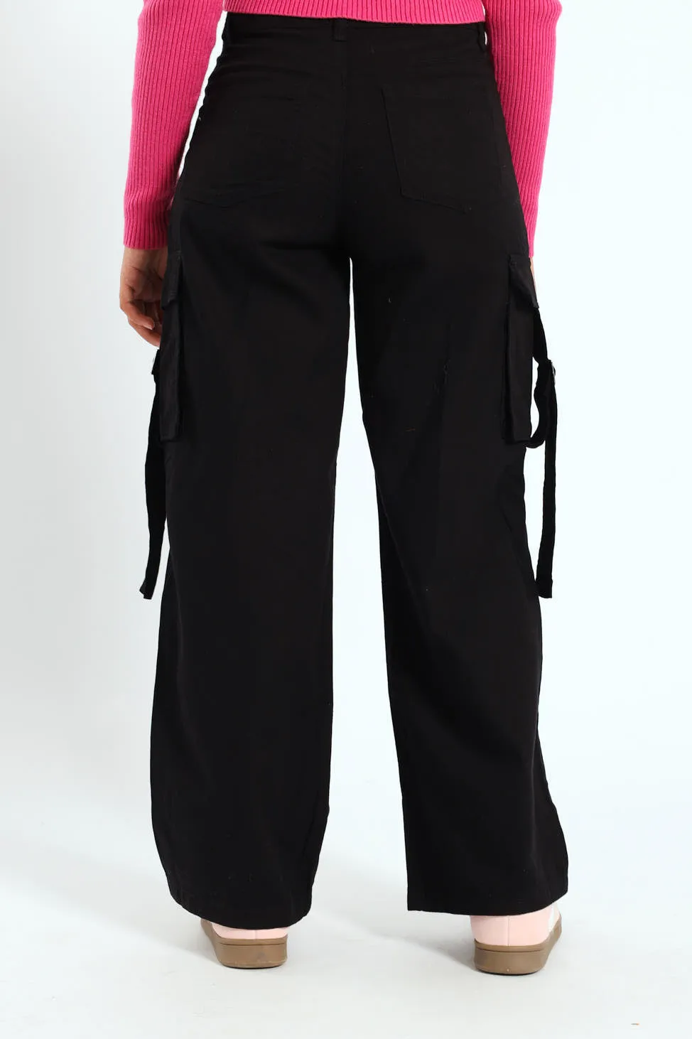 Girls Twill Cargo Pants - Black sold by Edgars product image thumbnail 3