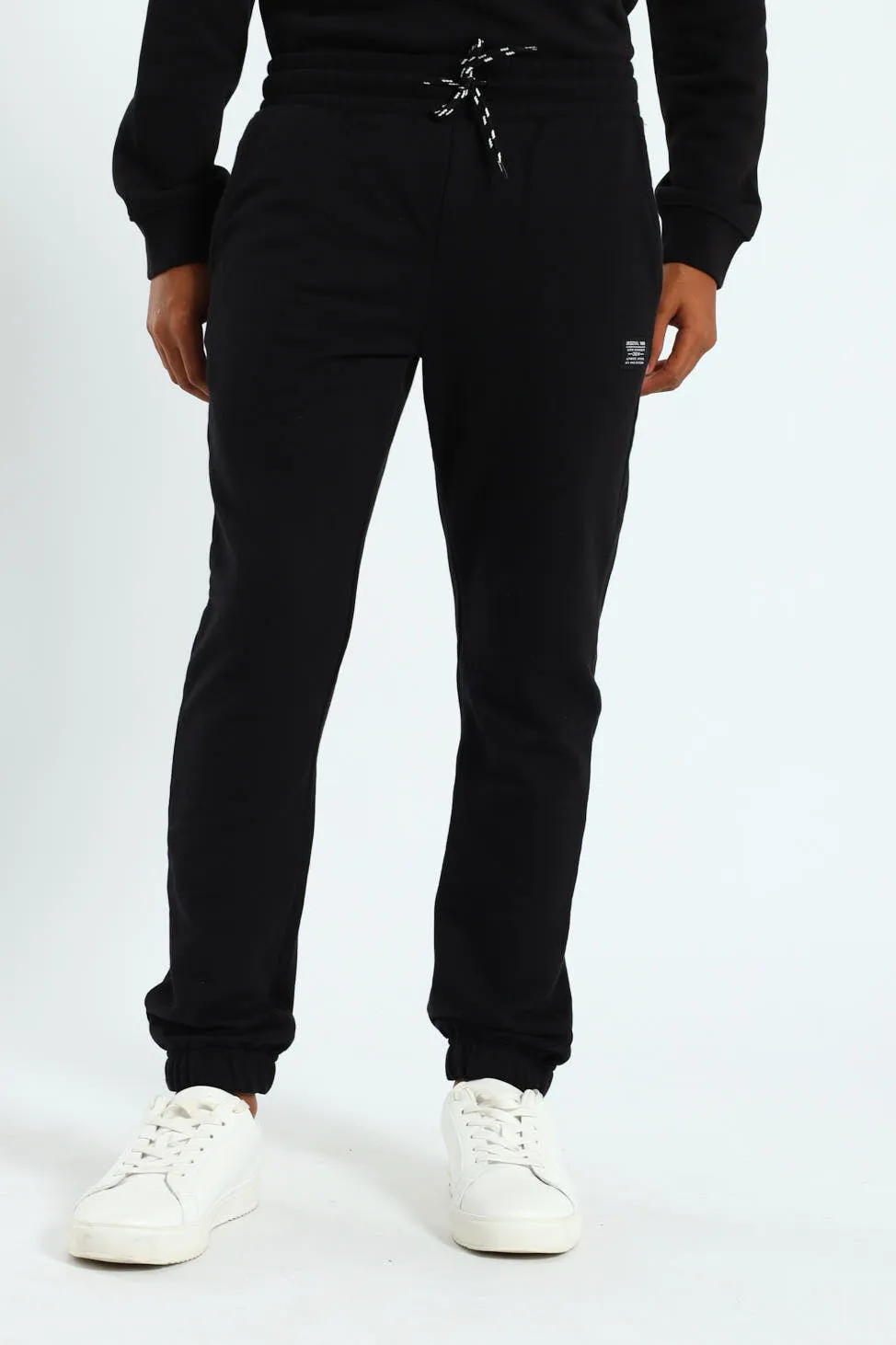 Boys Fleece Jogger - Black sold by Edgars