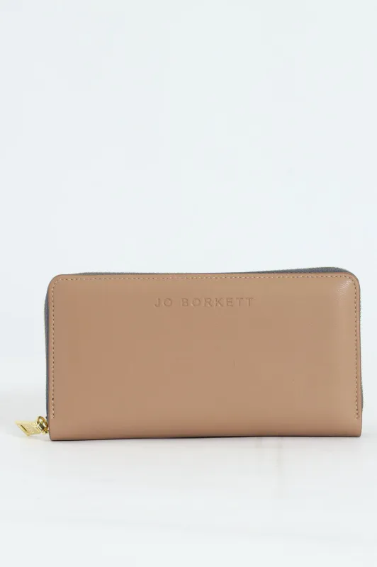 Meryl Smooth Zip Around Purse - Beige sold by Edgars