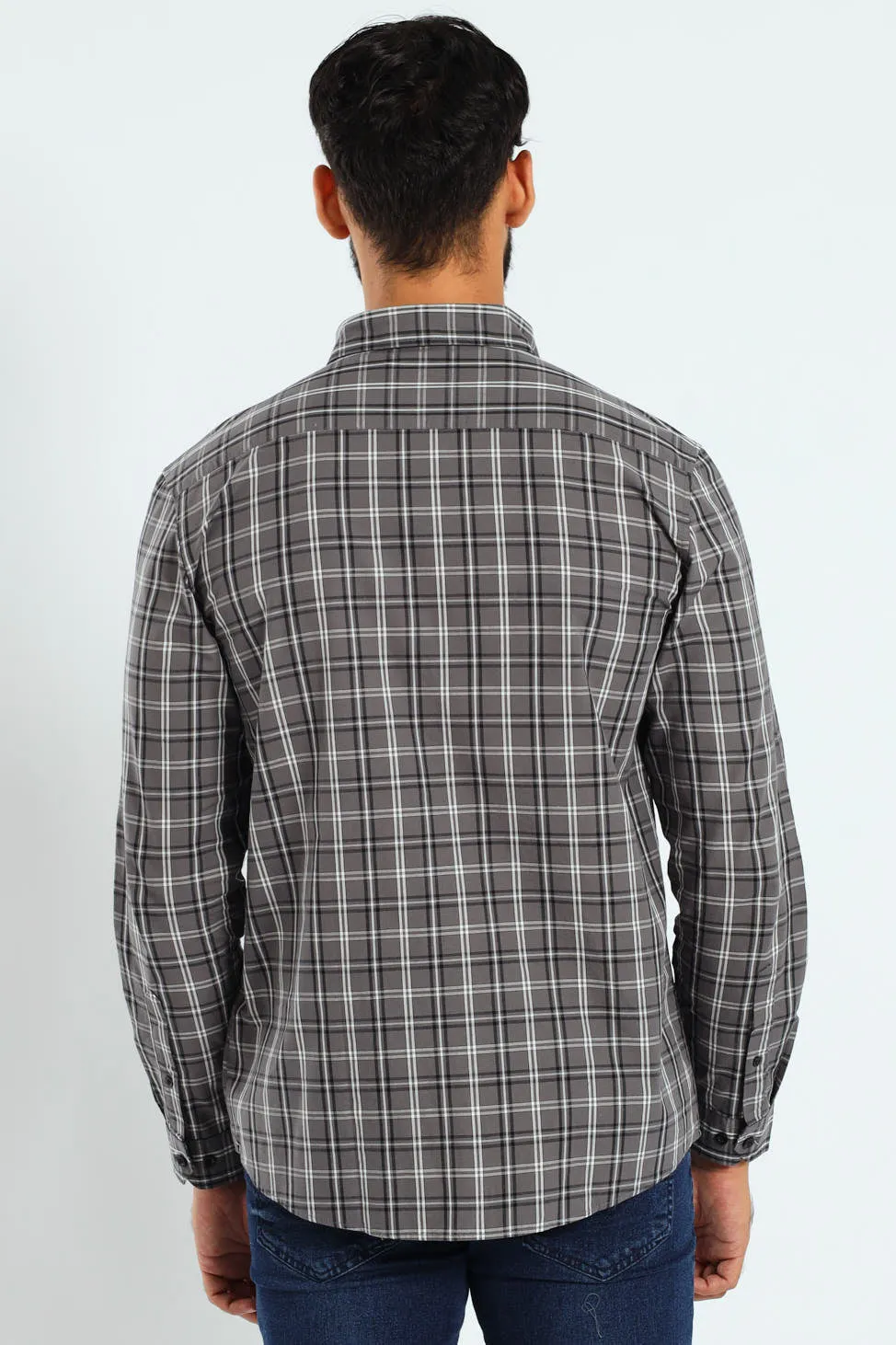 Check Shirt - Grey/Black/White sold by Edgars product image thumbnail 3