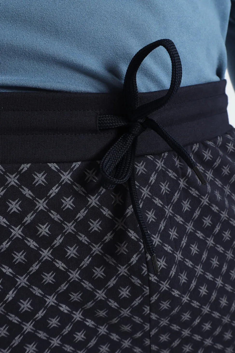 Unbrushed Fleece Print Knit Shorts - Navy sold by Edgars product image thumbnail 5