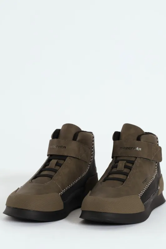 Hightop Sneakers - Olive made by Edgars