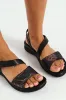 Flora Flower Comfort Sandal - Black sold by Edgars